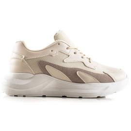 Ideal Shoes Baskets classiques beige