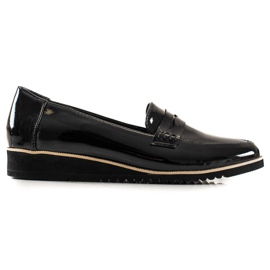 Goodin Mocassins laqués clairs le noir
