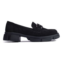 Goodin Mocassins en daim sur la plateforme le noir