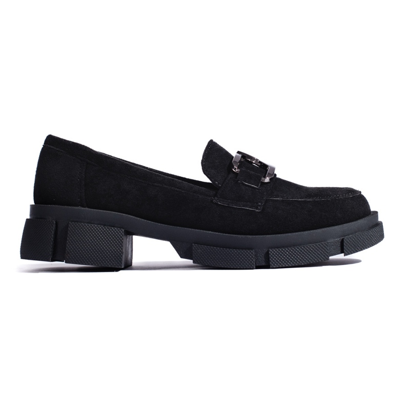 Goodin Mocassins en daim sur la plateforme le noir