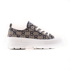Bona Baskets Sur La Plateforme Avec Motifs multicolore gris