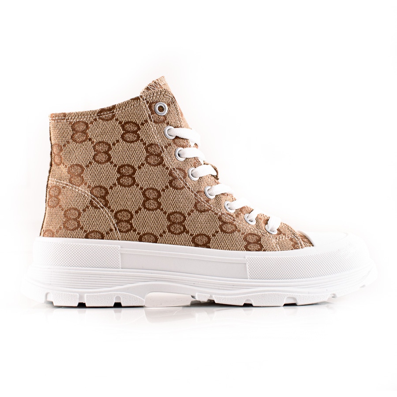 Bona Baskets montantes à motifs brun