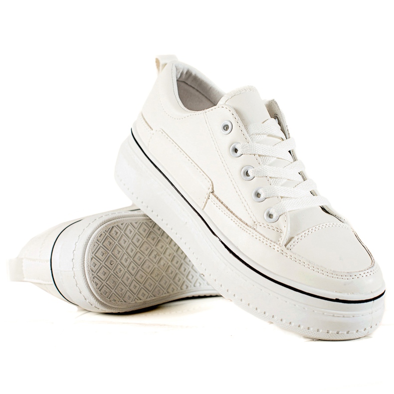 TRENDI Baskets élégantes sur la plate-forme blanche TRENDI Baskets élégantes sur la plate-forme blanche