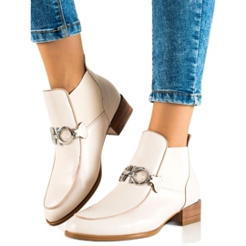 W. Potocki Élégantes bottes Slip-on Potocki beige