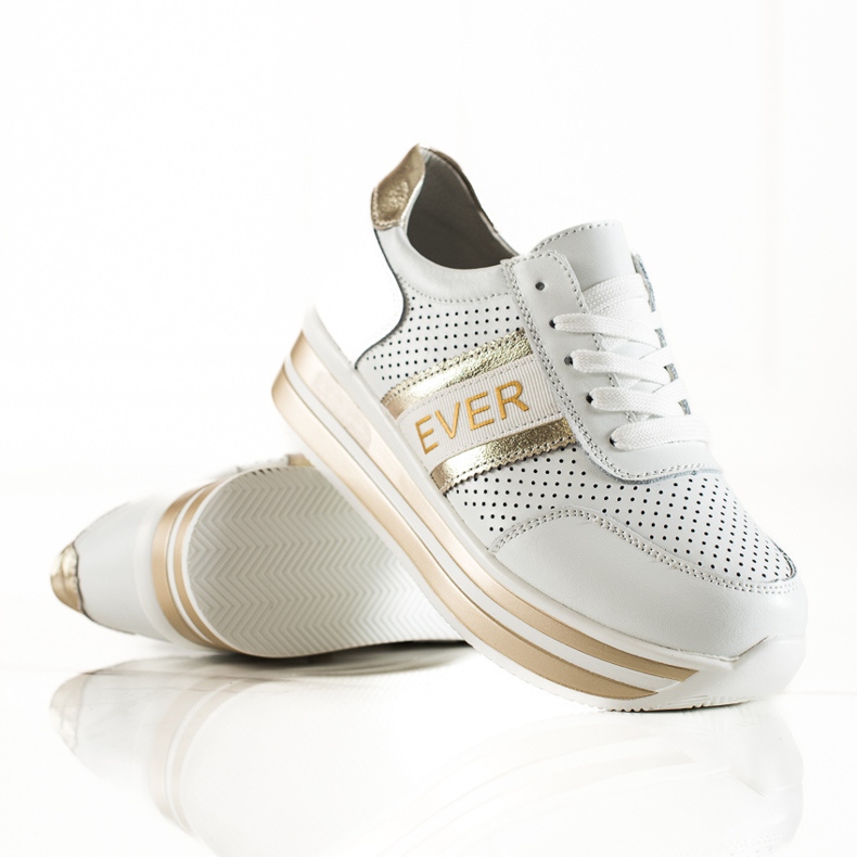 Goodin Baskets en cuir sur la plate-forme blanche