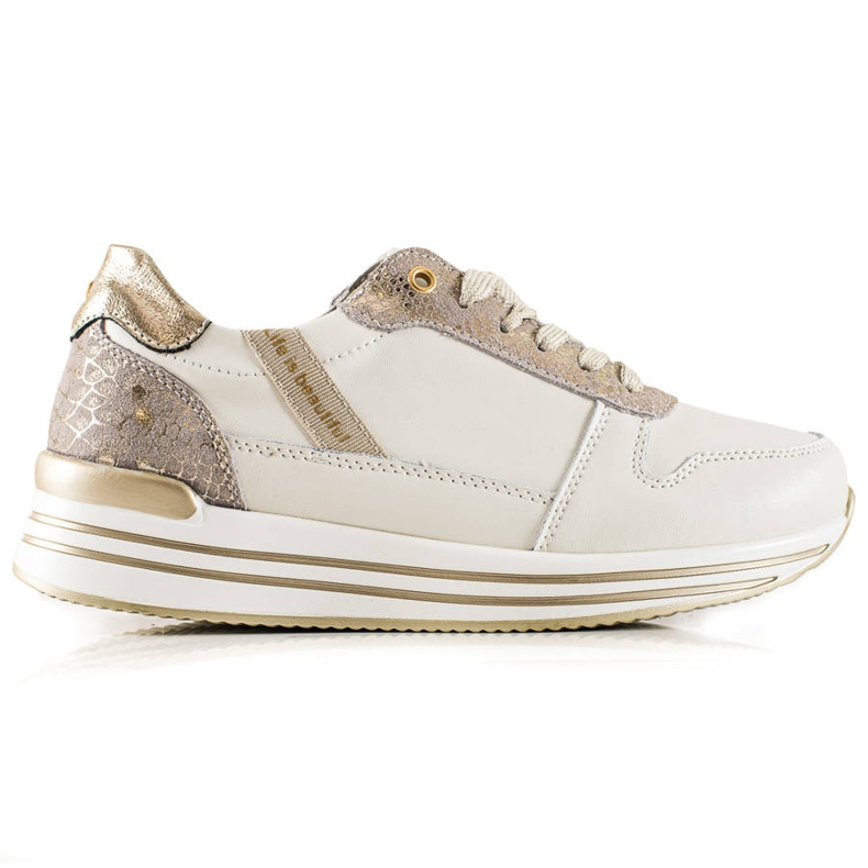 Goodin Baskets en cuir sur la plate-forme blanc multicolore