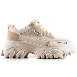 TRENDI Baskets à la mode True Love beige