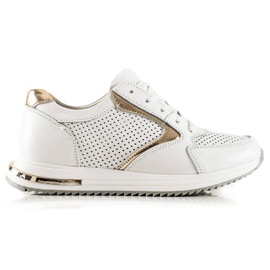 Goodin Baskets en cuir décontractées blanc