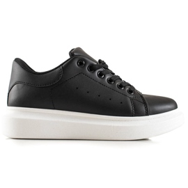 TRENDI Baskets avec cuir écologique sur la plate-forme le noir TRENDI Baskets avec cuir écologique sur la plate-forme le noir