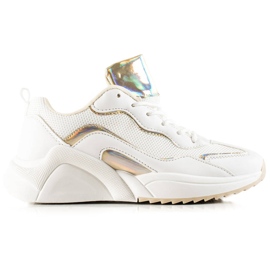 TRENDI Baskets à effet holo blanc