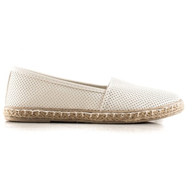 TRENDI Espadrilles Ajourées Confortables blanche
