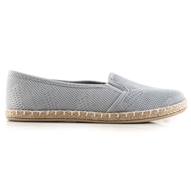 TRENDI Espadrilles Slipony décontractées gris