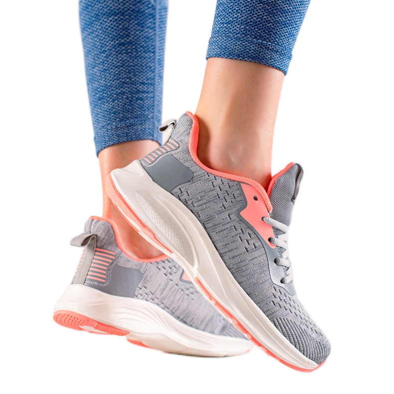 TRENDI Chaussures de sport nouées gris