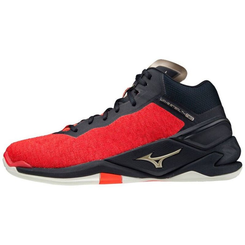 Chaussures de handball en salle Mizuno Wave Stealth Neo Mid M X1GA200563 rouge oranges et rouges Chaussures de handball en salle Mizuno Wave Stealth Neo Mid M X1GA200563 rouge oranges et rouges