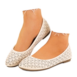 Ballerines beiges à motif Grie ajouré