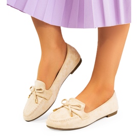 Mocassins beiges à nœud Asselin
