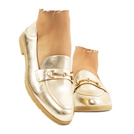 Mocassins à talon plat Aniria dorés d'or