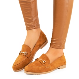 Mocassins marrons Aniria à talons plats brun