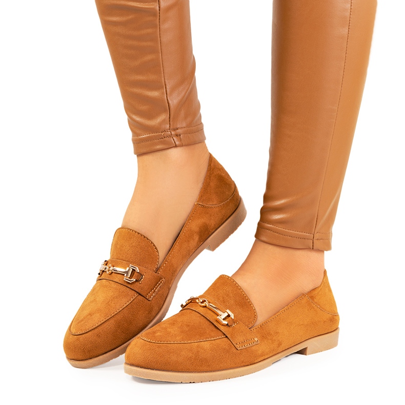 Mocassins marrons Aniria à talons plats brun