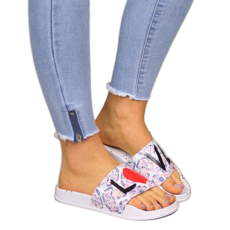 Chaussons caoutchouc Big Star W INT1148A blanc blanche