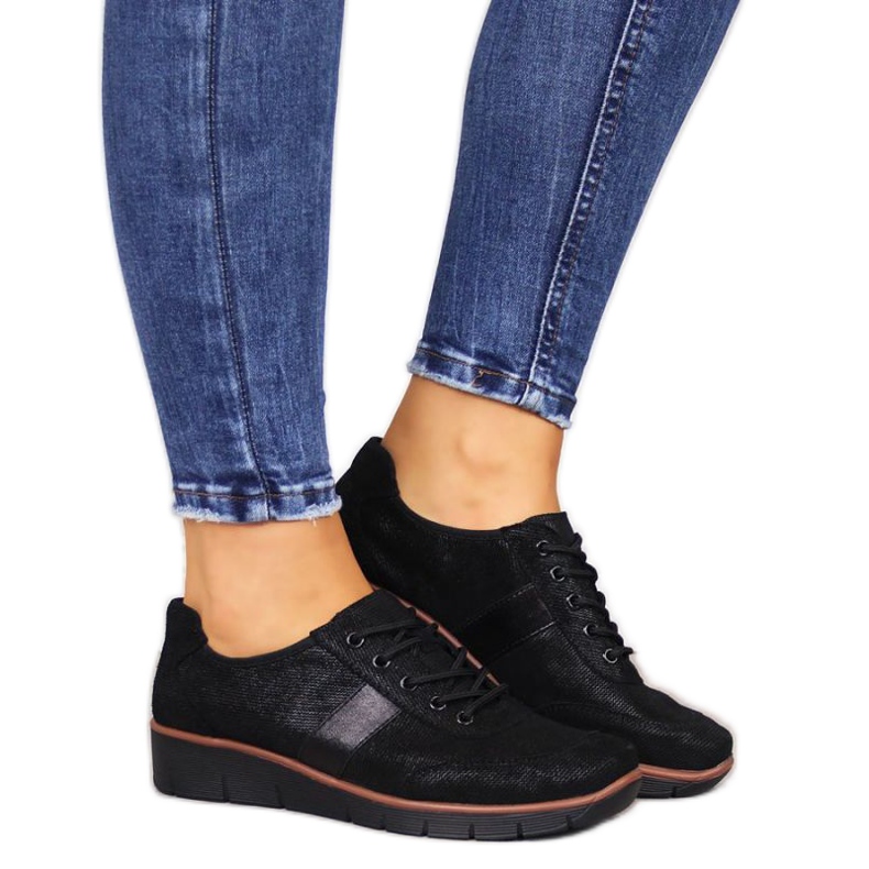 Chaussures en cuir compensées Filippo W PAW68A noir le noir