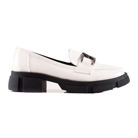 Goodin Mocassins Avec Eco Cuir Sur La Plateforme blanc