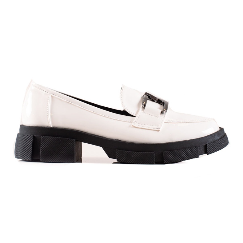 Goodin Mocassins Avec Eco Cuir Sur La Plateforme blanche