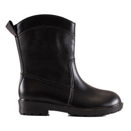 Bona Bottes en caoutchouc noires décontractées le noir