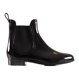 TRENDI Galoches laquées noir