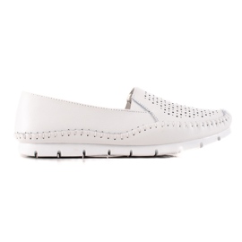 Goodin Mocassins en cuir blancs blanche Goodin Mocassins en cuir blancs blanche