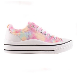 TRENDI Baskets colorées sur la plate-forme multicolore