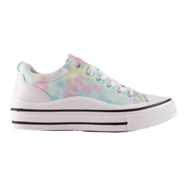 TRENDI Baskets colorées sur la plate-forme multicolore