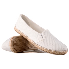 TRENDI Espadrilles Slipony décontractées blanc