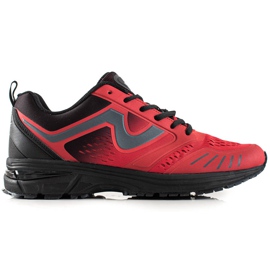 Emaks Chaussures de sport pour hommes noir rouge