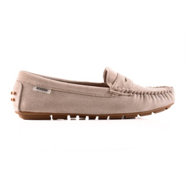 Goodin Mocassins décontractés en daim beige