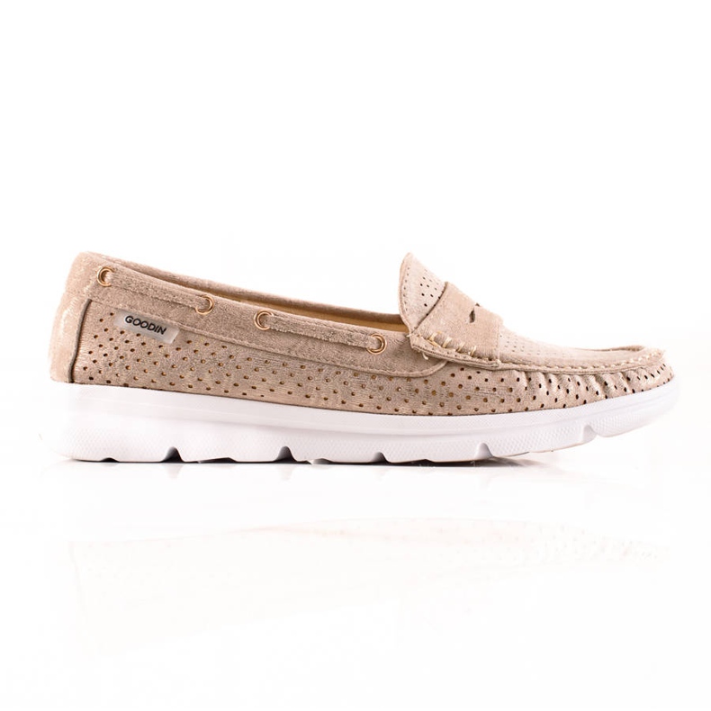 Goodin Mocassins légers sur la plate-forme beige