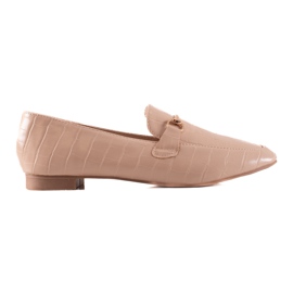Encor Mocassins élégants avec cuir écologique beige Encor Mocassins élégants avec cuir écologique beige