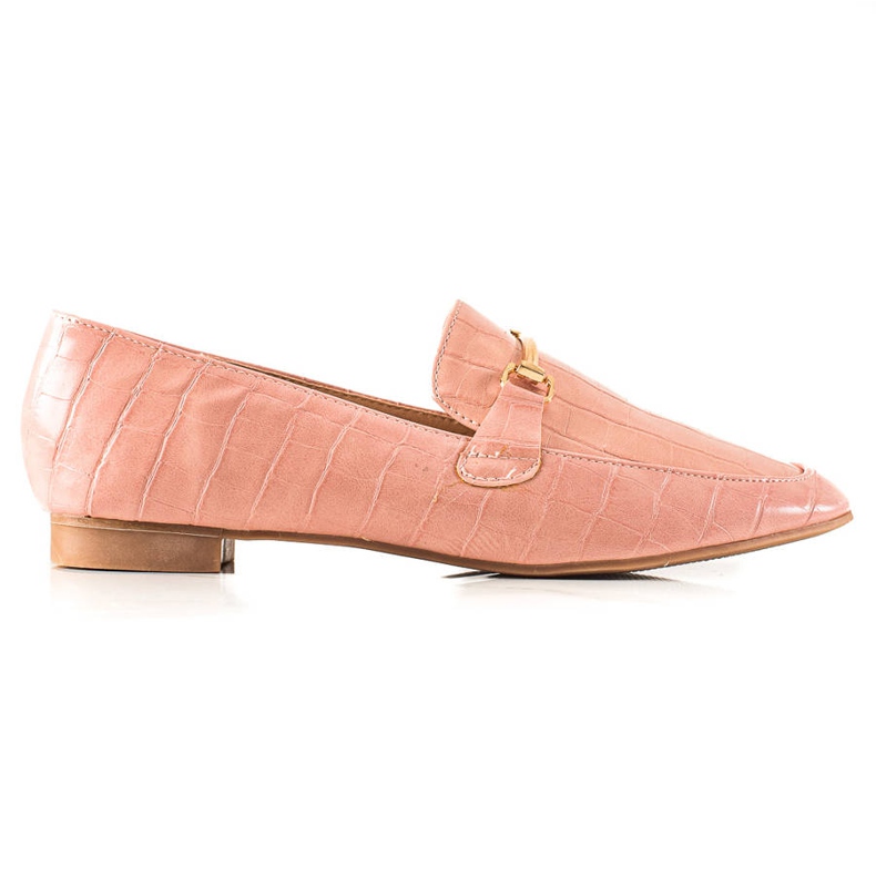 Encor Mocassins élégants avec cuir écologique rose