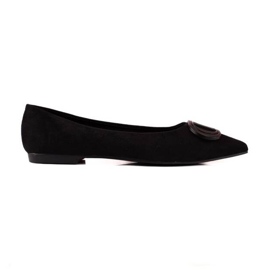 Seastar Ballerines en daim avec ornement le noir