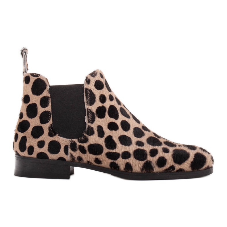 Marco Shoes Bottine en cuir avec poils naturels 2210B-1283-1 beige Marco Shoes Bottine en cuir avec poils naturels 2210B-1283-1 beige