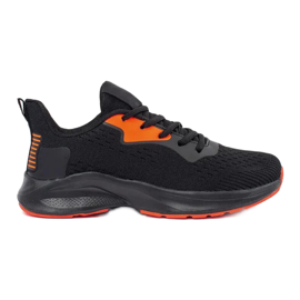 TRENDI Chaussures de sport nouées le noir jaune