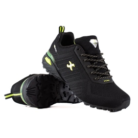 TRENDI Chaussures de trekking avec empiècements fluo noir