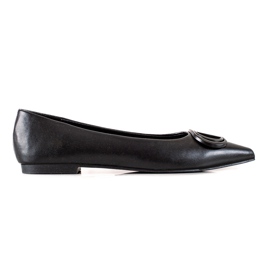 Seastar Ballerines noires avec un ornement le noir