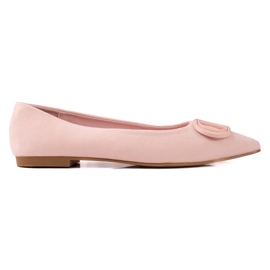 Seastar Ballerines en daim avec ornement rose