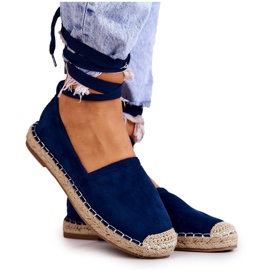 FB1 Ismanne Espadrilles Daim Bleu Marine Nouées FB1 Ismanne Espadrilles Daim Bleu Marine Nouées
