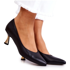 Escarpins Classiques en Cuir Noir Courteney le noir