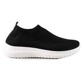 TRENDI Baskets à enfiler confortables le noir