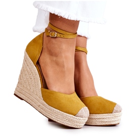 FM1 Nemeira Espadrilles Jaunes Sur Compensées