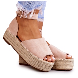 FB2 Sandales Espadrilles Sur La Plateforme Dolores Nude rose