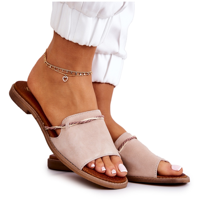 Chaussons Daim Lewski Shoes 3047 Beige Chaussons Daim Lewski Shoes 3047 Beige